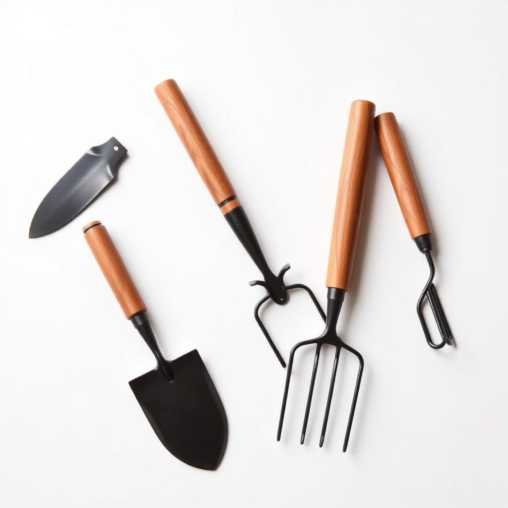 5-Piece Wood-Handle Garden Tool Set